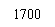 文本框: 1700